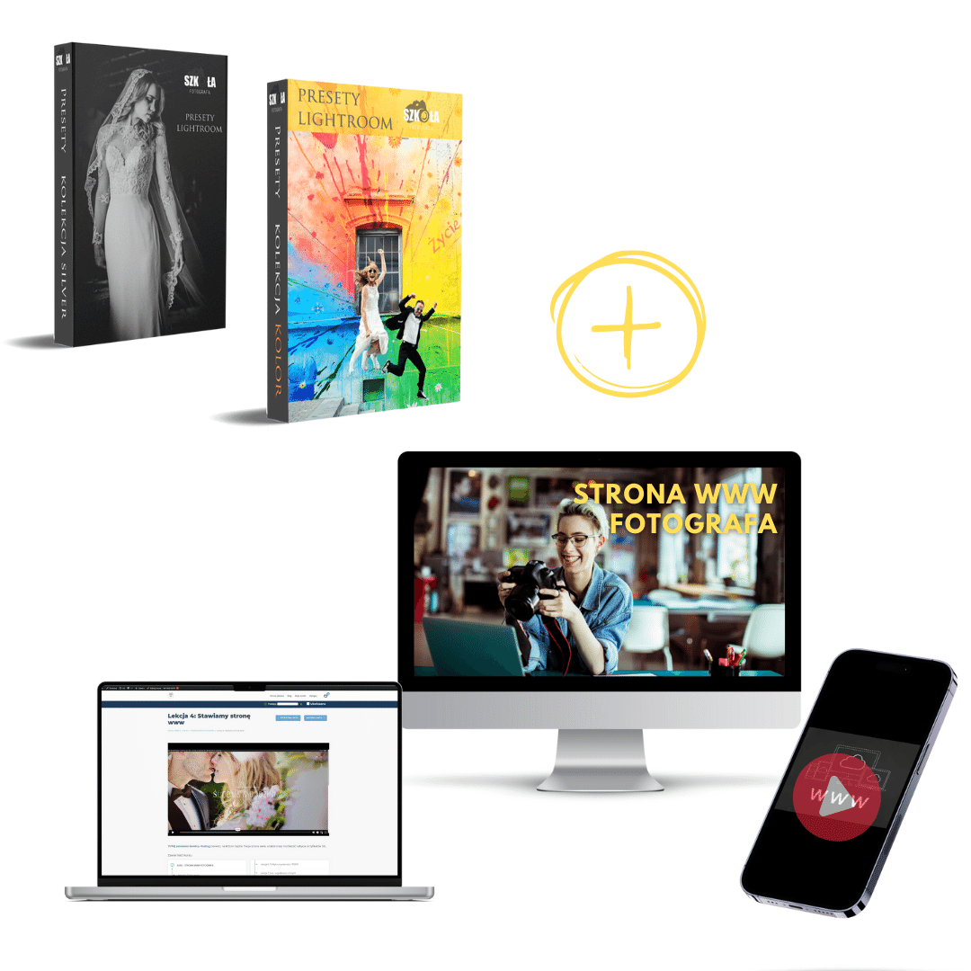KURS STRONA WWW FOTOGRAFA + PRESETY ZESTAW KOLOR & SILVER